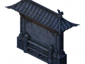 building - stone chamber wall 04 Model 3D