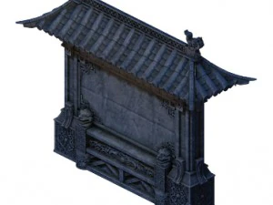 building - stone chamber wall 04 3D Model