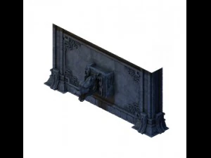 building - stone chamber wall 04 3D Model
