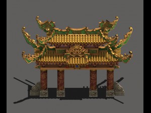 architectural image of the door - arch Modello 3D