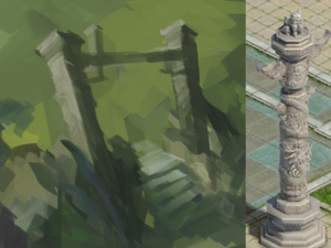 building decoration - panlong column 03 Model 3D