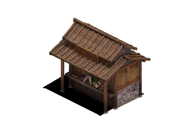 street - small street vendors 3D Model .c4d .max .obj .3ds .fbx .stl .blend