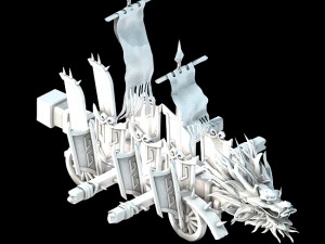 barracks war - dragon car 3D Модель