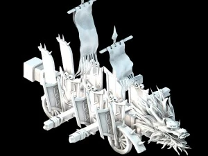 barracks war - dragon car 3D Model