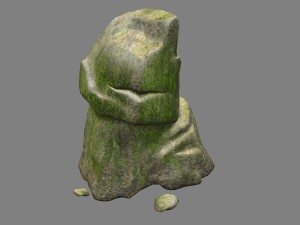 cartoon world - mountain stone Modèle 3D