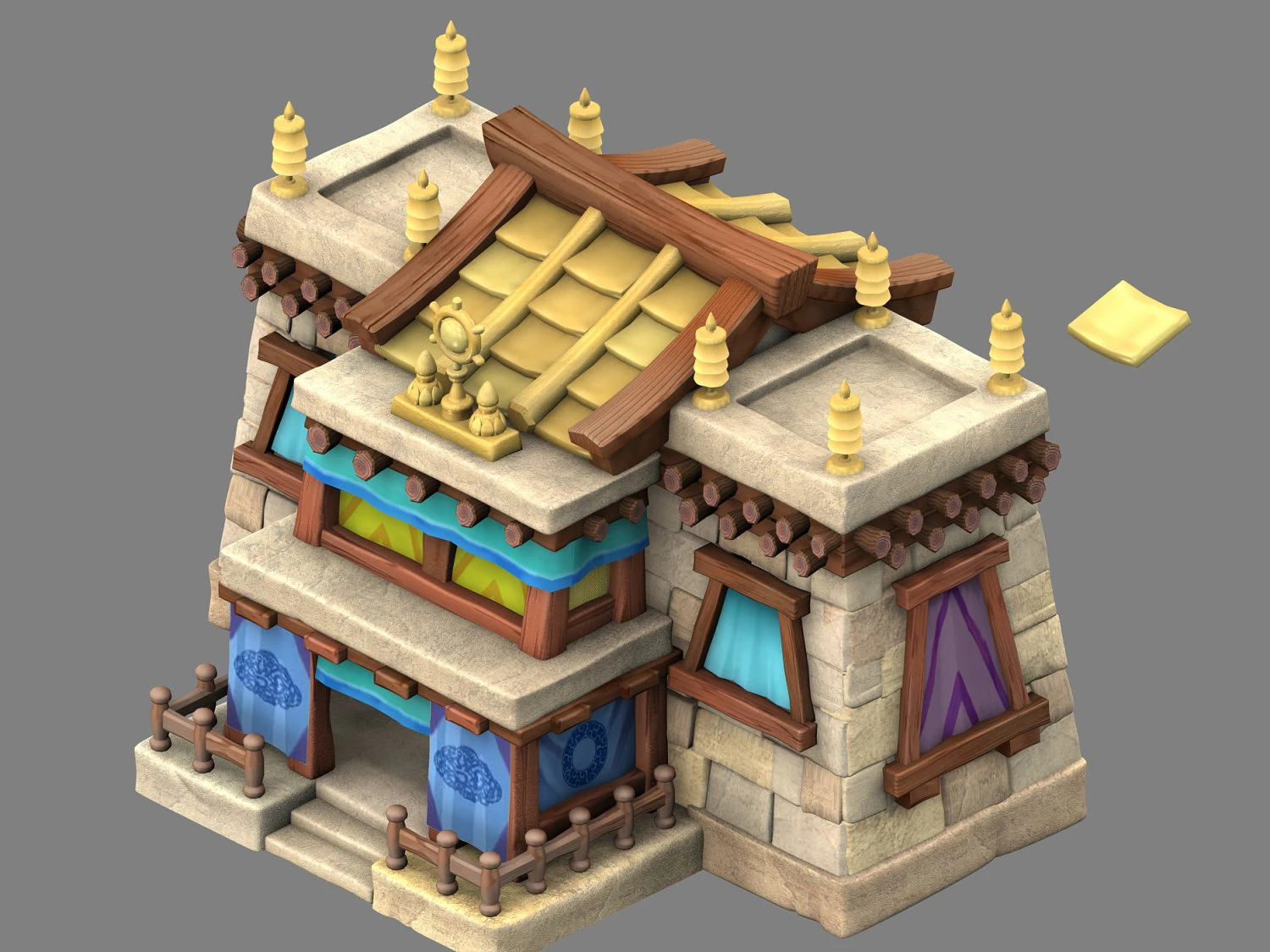 cartoon world - house 13 3D Model .c4d .max .obj .3ds .fbx .stl .blend