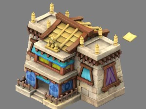 mundo dos desenhos animados - casa 13 Modelo 3D