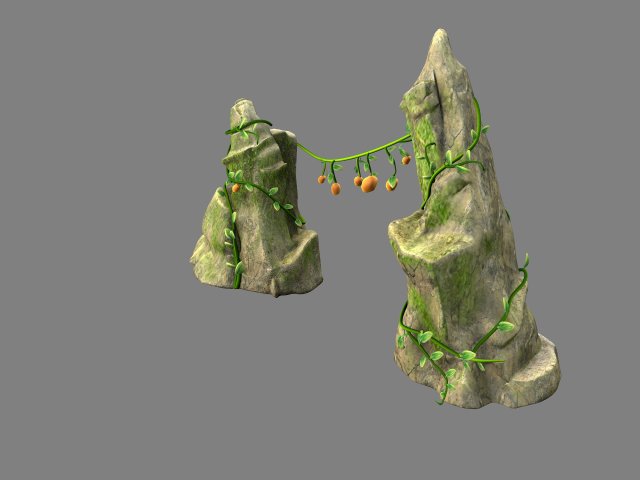 cartoon world - pumpkin mountain gate 13 3D मॉडल .c4d .max .obj .3ds .fbx .stl .blend 