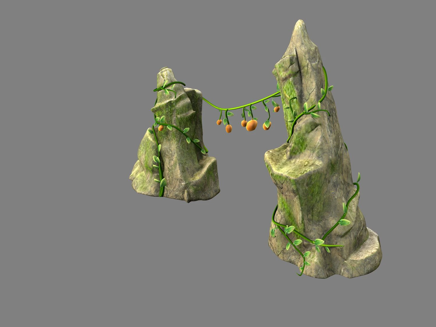 cartoon world - pumpkin mountain gate 13 3D Model .c4d .max .obj .3ds .fbx .stl .blend 
