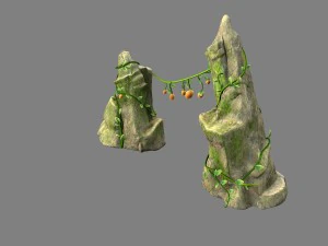 rysunkowy świat - dyniowa g&oacute;rska brama 13 Model 3D