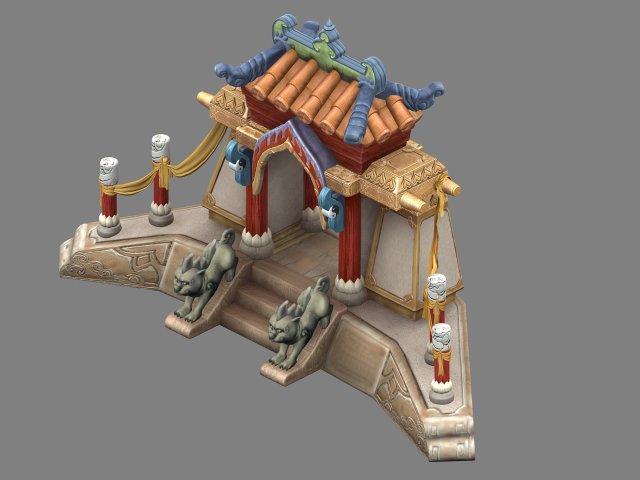 cartoon world - gate Model 3D .c4d .max .obj .3ds .fbx .stl .blend 