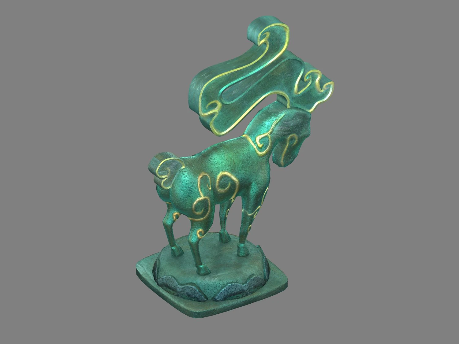 cartoon world - stone donkey 15 3D Model .c4d .max .obj .3ds .fbx .stl .blend