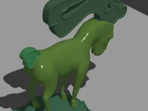 cartoon world - stone donkey 15 3D Model