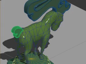 cartoon world - stone donkey 15 3D Model
