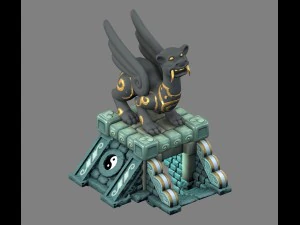 karikat&uuml;r d&uuml;nyası - taş canavar merdivenleri 15 3D Model