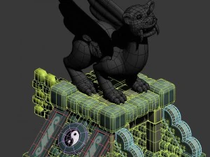cartoon world - stone beast stairs 15 3D Model