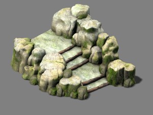 cartoon world - wild fake terrain 13 Modelo 3D