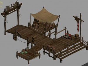 kuixing island - pier Modello 3D
