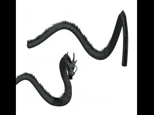 trapped dragon cave - ancient stone dragon 01 3D Model