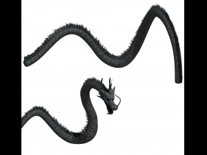 trapped dragon cave - ancient stone dragon 01 3D Model