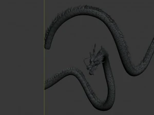 trapped dragon cave - ancient stone dragon 01 3D Model