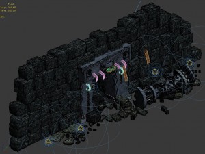 trapped dragon cave - door wall 01 3D Модель