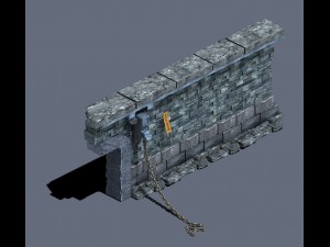 trapped dragon cave - wall 01 Modello 3D