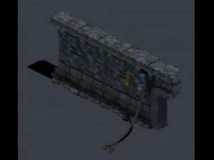 trapped dragon cave - wall 01 Modelo 3D