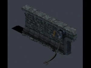 trapped dragon cave - wall 01 3D Model