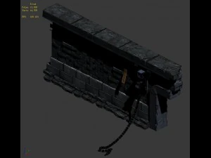 trapped dragon cave - wall 01 3D Model