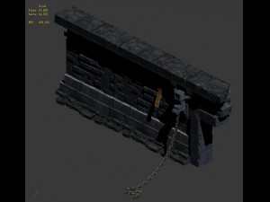 trapped dragon cave - wall 01 Modelo 3D