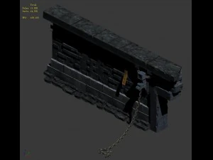trapped dragon cave - wall 01 3D Model