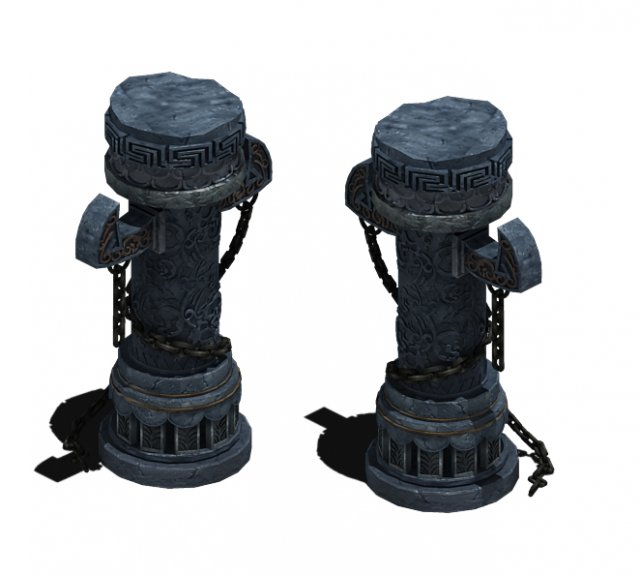 trapped dragon cave - pillar 01 3D Модель .c4d .max .obj .3ds .fbx .stl .blend 