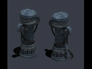 trapped dragon cave - pillar 01 3D Model