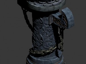 trapped dragon cave - pillar 01 3D Модель