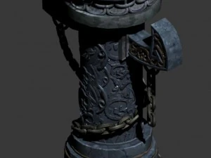 trapped dragon cave - pillar 01 3D Model