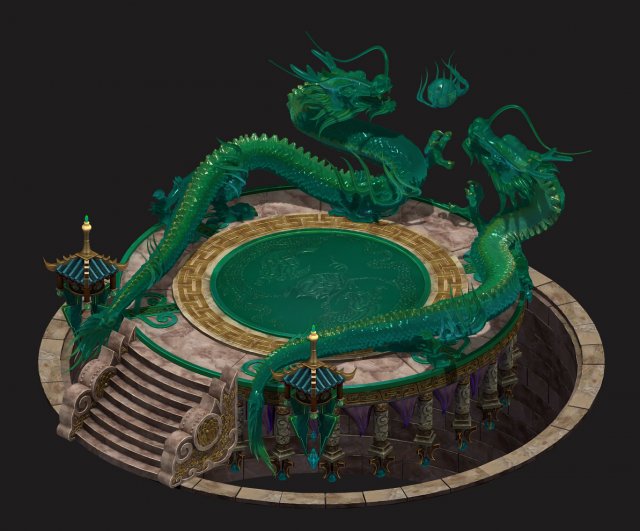 dragon - transmission platform 01 Modèle 3D .c4d .max .obj .3ds .fbx .stl .blend