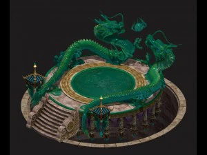 dragon - transmission platform 01 3D Model