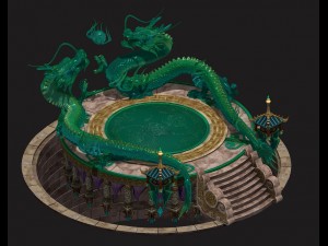 dragon - transmission platform 01 3D 模型