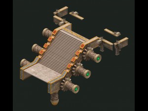 martial - organs stairs 3D 模型