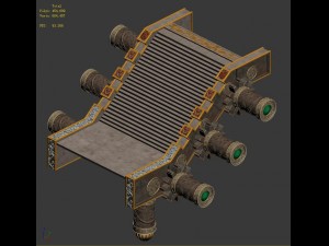 martial - organs stairs 3D 模型
