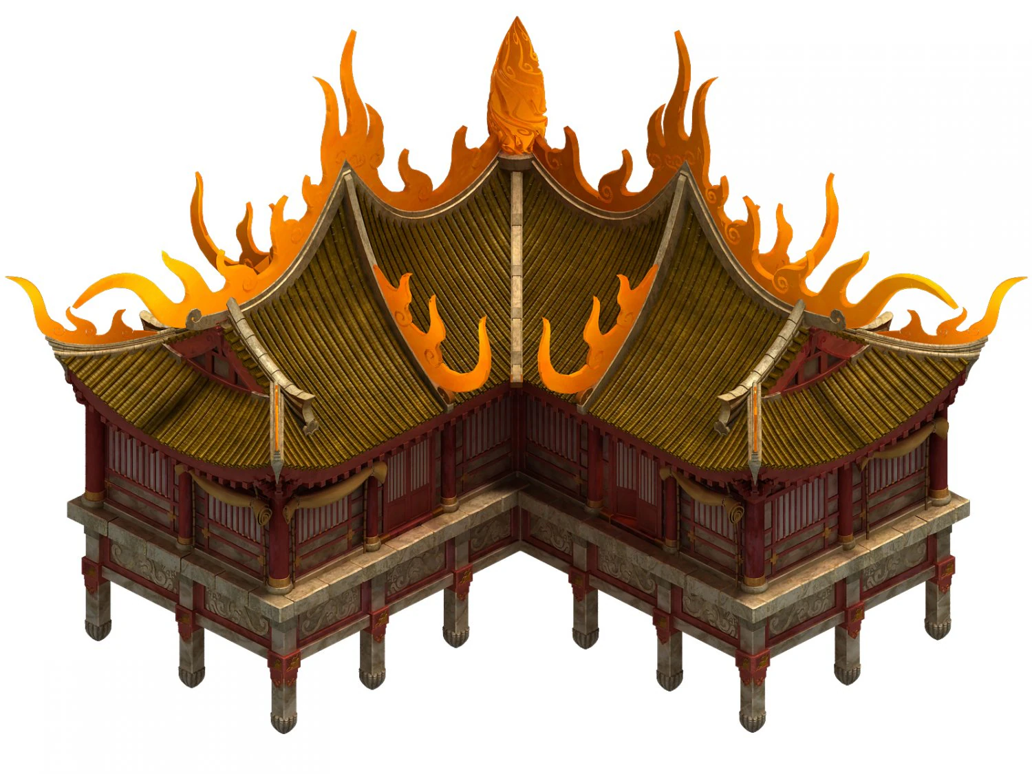 temples - partial room 05 3D Model .c4d .max .obj .3ds .fbx .stl .blend