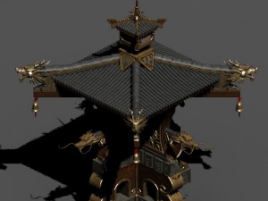 secret state - water curtain booth Model 3D
