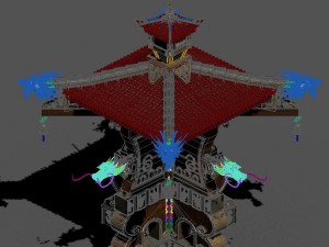secret state - water curtain booth Model 3D