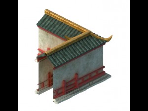 house - city wall 032 Model 3D