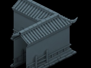 house - city wall 032 3D Модель