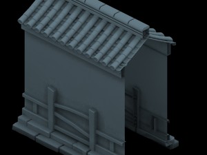 house - city wall 032 3D Модель