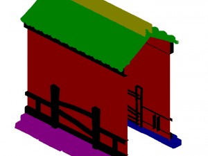 house - city wall 032 3D Модель