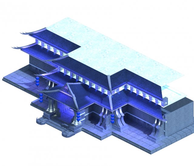 magic - the main building Model 3D .c4d .max .obj .3ds .fbx .stl .blend 
