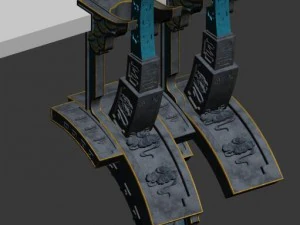 magic city - roadside pillars 3D Model